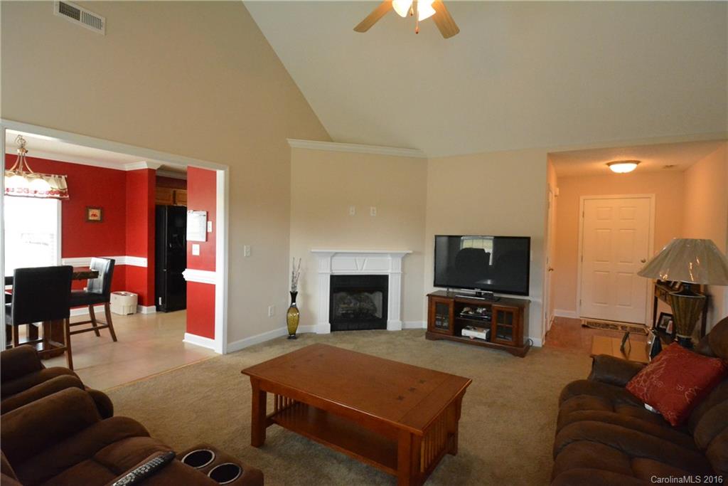 214 Pendergrass Road York, SC 29745 - Photo 7 of 21 a living room with furniture a fireplace and a flat screen tv