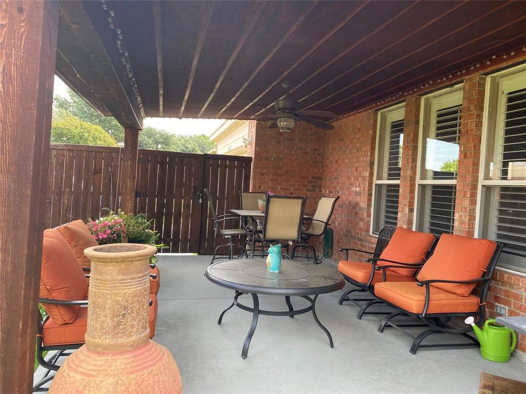 4025 Steepleridge Drive The Colony, TX 75056 - Photo 20 of 23 a outdoor living space with furniture and garden view