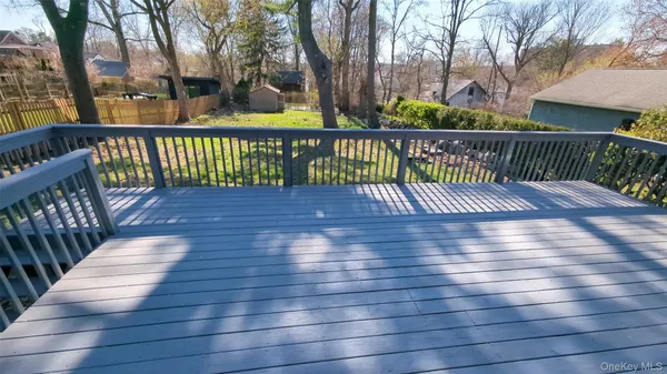 a view of wooden deck