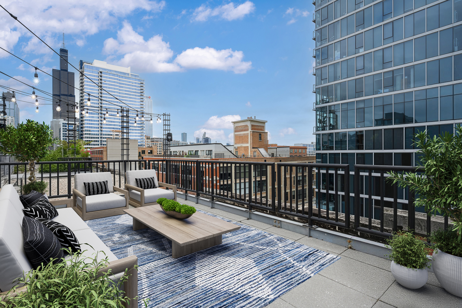 850 West Adams Street, Unit 7C Chicago, IL 60607 - Photo 30 of 32 a view of a balcony with chairs