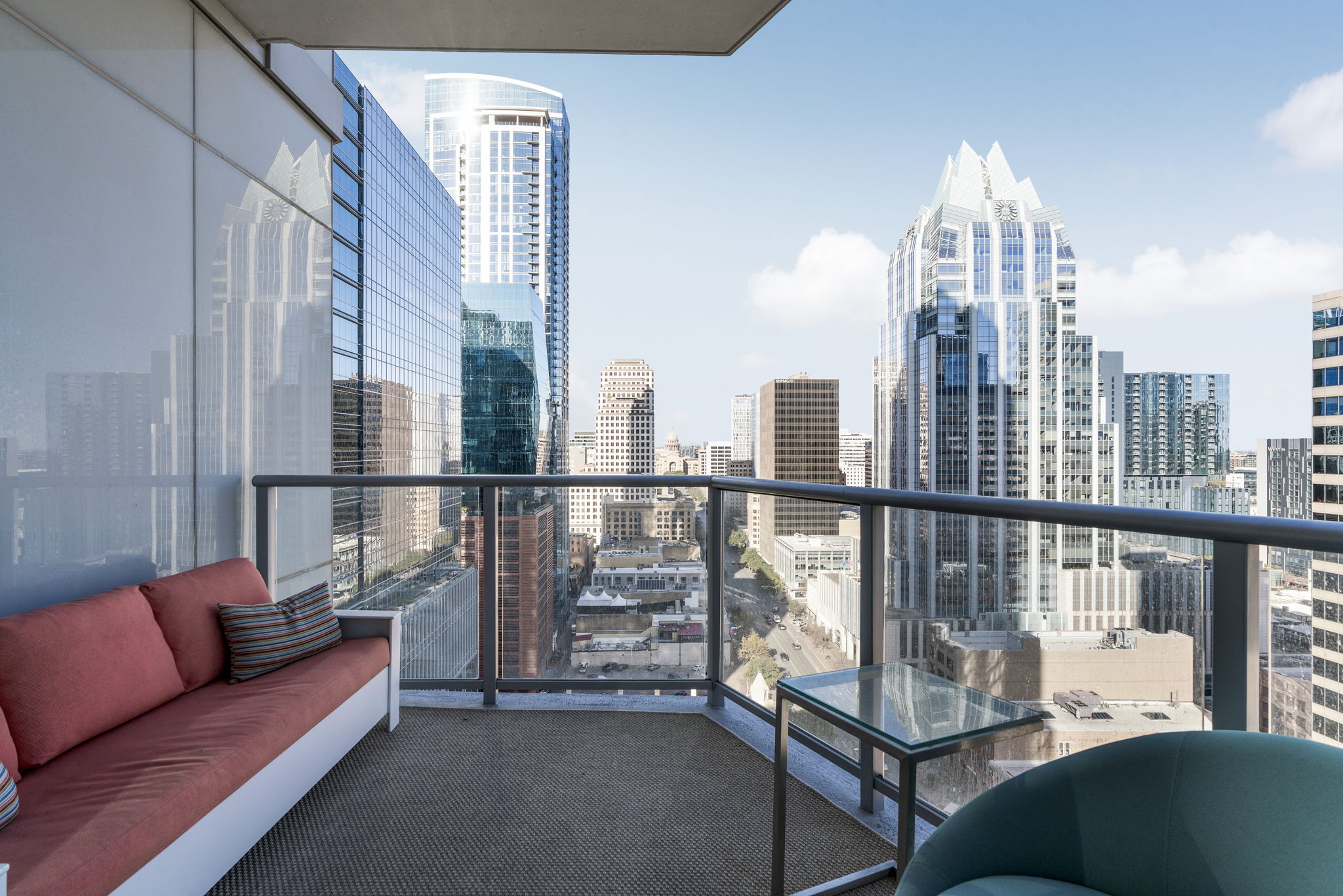 200 Congress Avenue, Unit 21D Austin, TX 78701 - Photo 30 of 34 Private balcony with city views