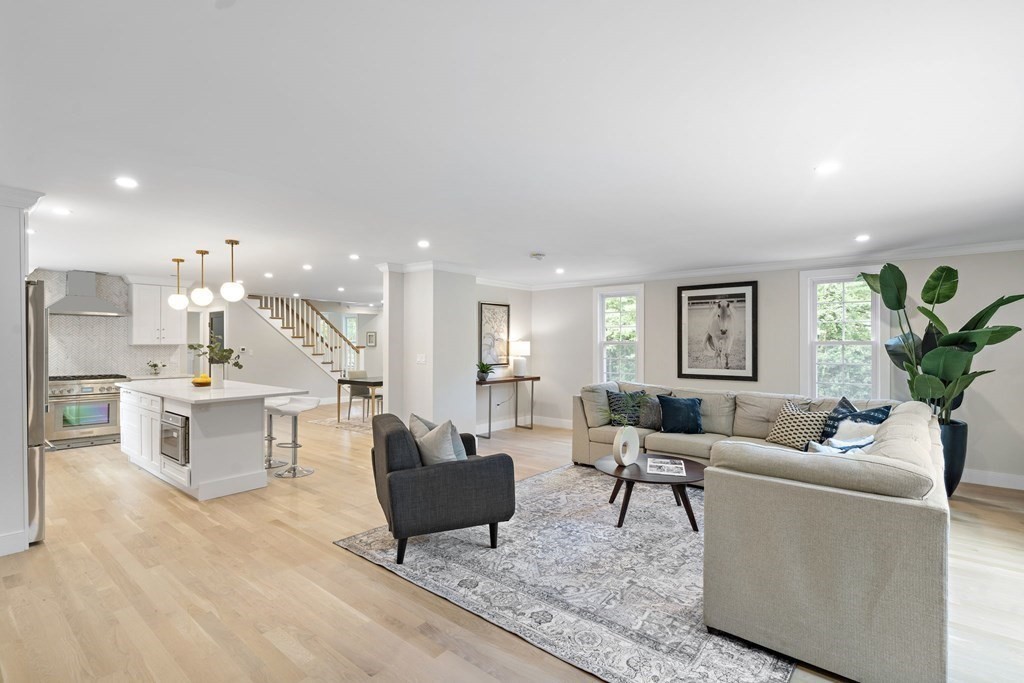 8 Longmeadow Road Weston, MA 02493 - Photo 13 of 39 a living room with furniture and a wooden floor