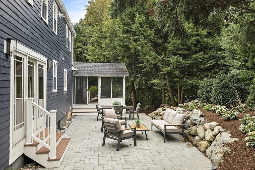 8 Longmeadow Road Weston, MA 02493 - Photo 36 of 39 a view of a patio with couple of chairs and couch