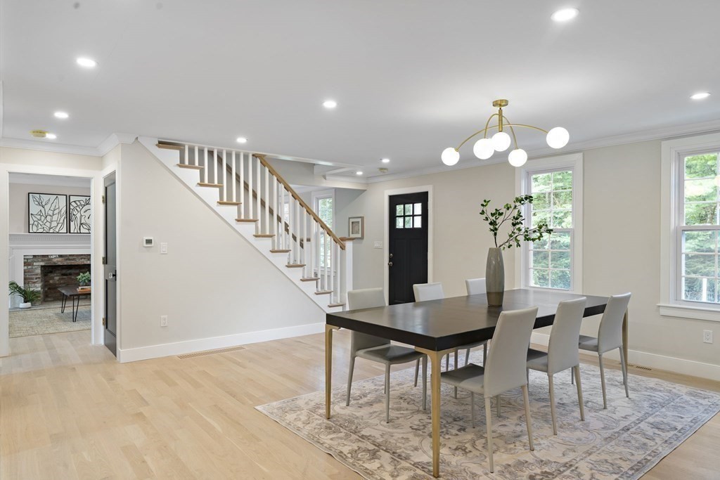 8 Longmeadow Road Weston, MA 02493 - Photo 4 of 39 a view of a dining room with furniture and wooden floor