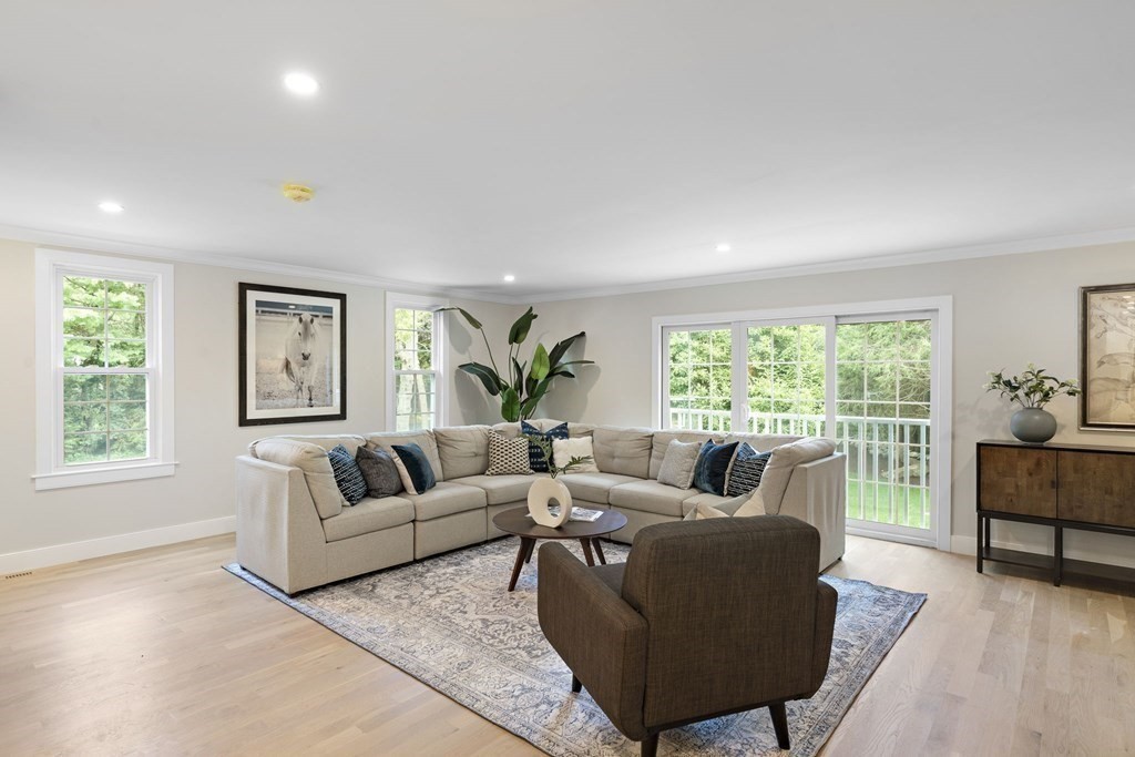 8 Longmeadow Road Weston, MA 02493 - Photo 9 of 39 a living room with furniture and a large window