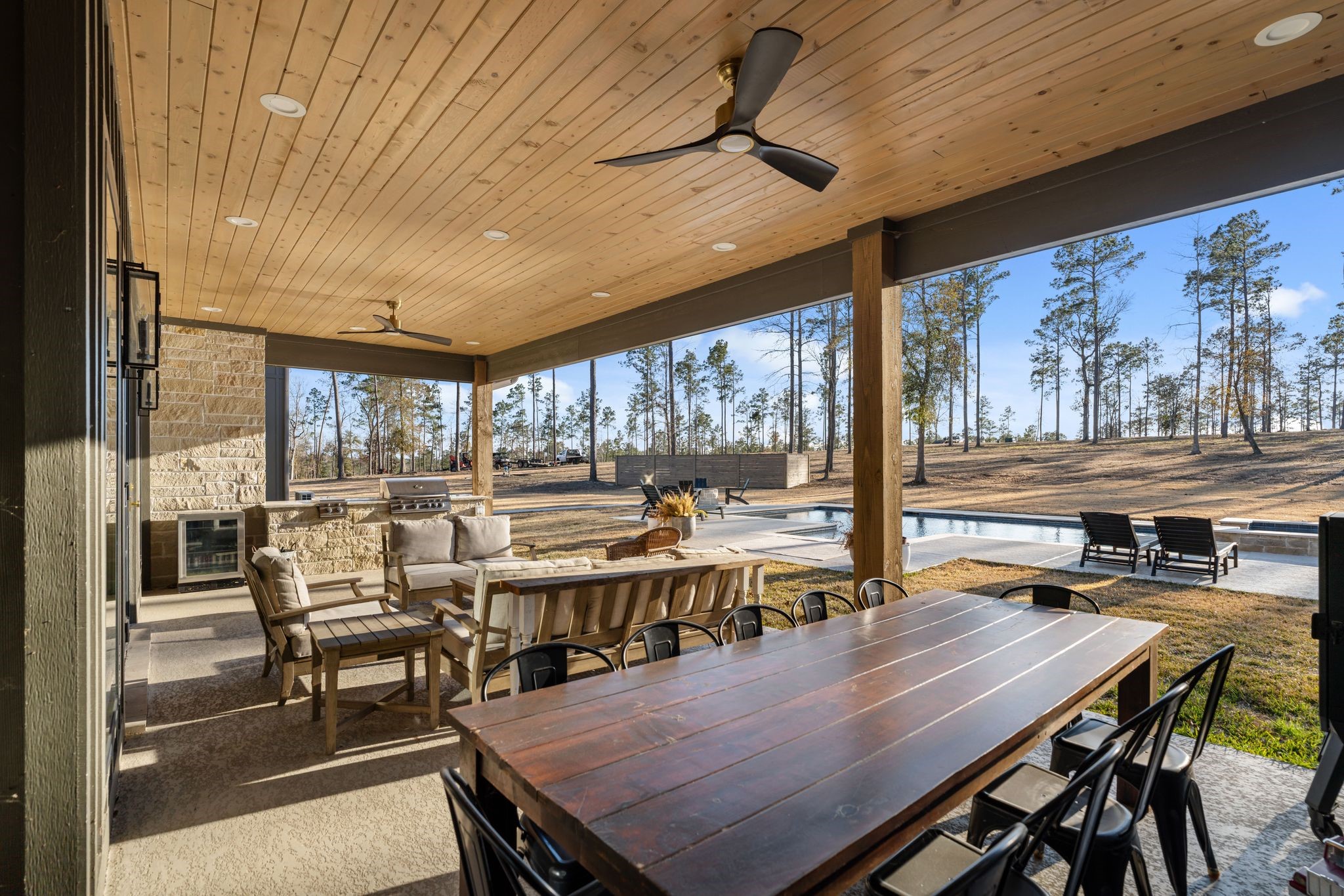 308 Western Road Livingston, TX 77351 - Photo 44 of 49 a view of a dining room with furniture large window and outside view