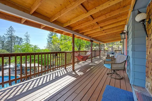 a view of outdoor space with seating area