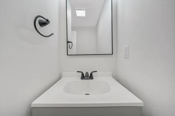 a bathroom with a sink