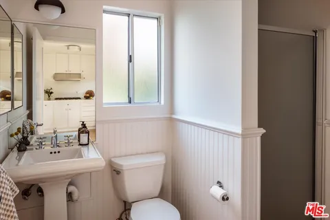 a view of a yard with chairs and a potted plant