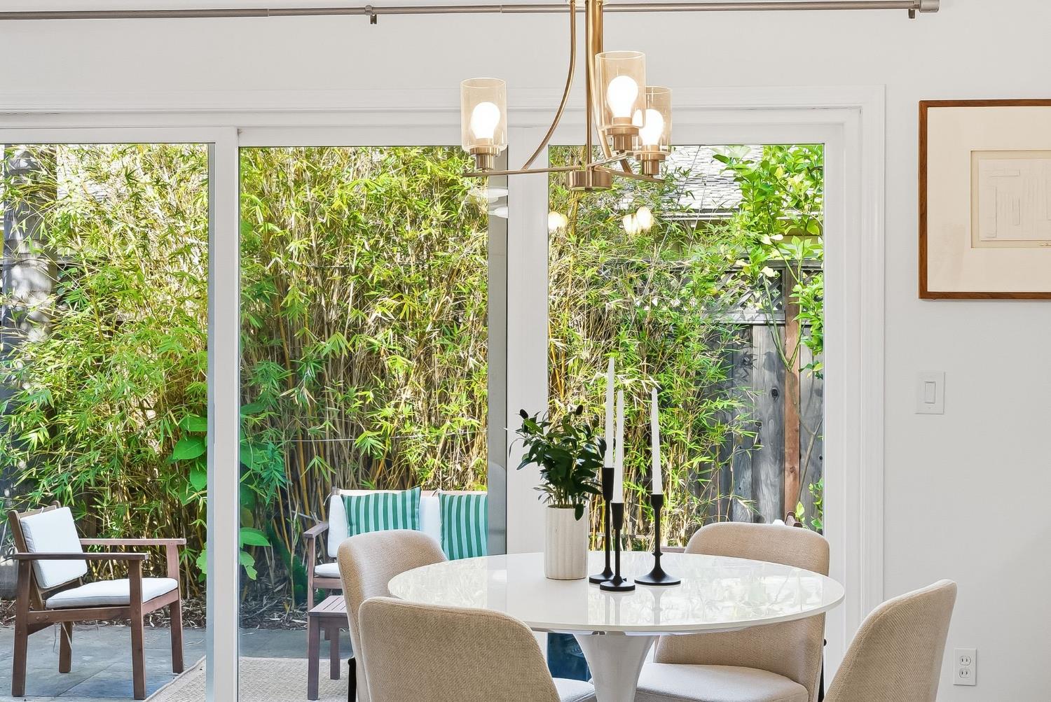 672 North San Antonio Road Los Altos, CA 94022 - Photo 7 of 22 a view of a dining room with furniture window and outside view