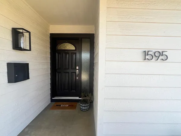a view of front door of house