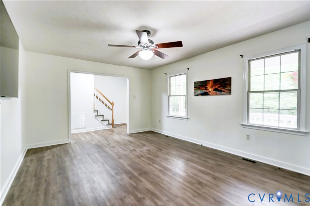 3820 Mt Pleasant Road Providence Forge, VA 23140 - Photo 10 of 40 wooden floor in an empty room with a window