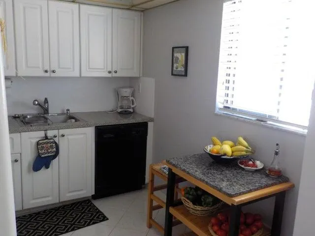 a kitchen with a sink a stove and cabinets