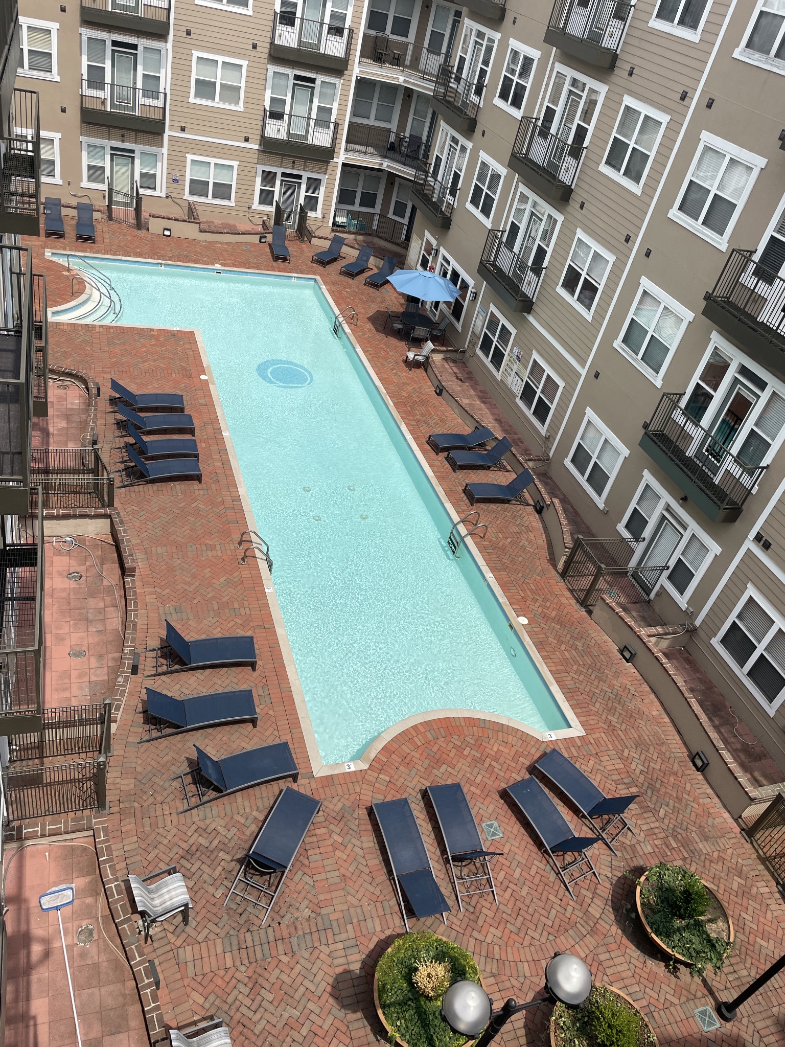 3000 Vanderbilt Place, Unit 412 Nashville, TN 37212 - Photo 13 of 13 an aerial view of a tennis ground with large trees