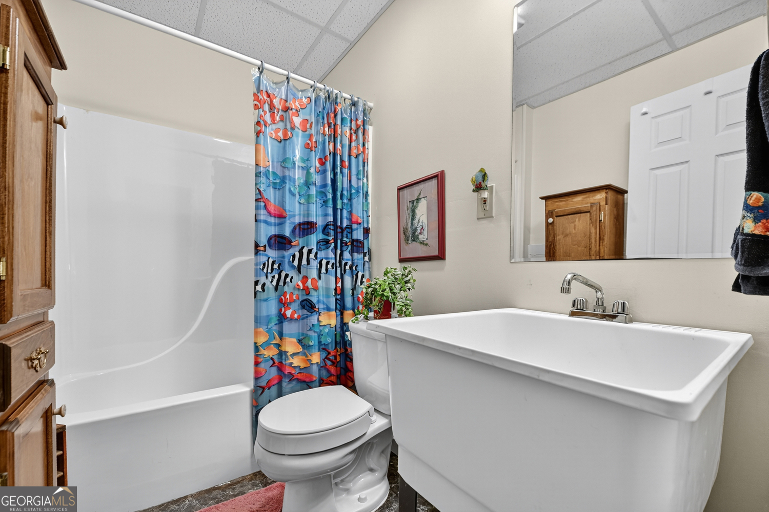 122 D D J Lane Ellijay, GA 30540 - Photo 41 of 51 a bathroom with a sink toilet and shower