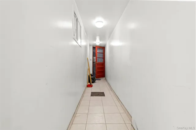 a view of a hallway with entryway