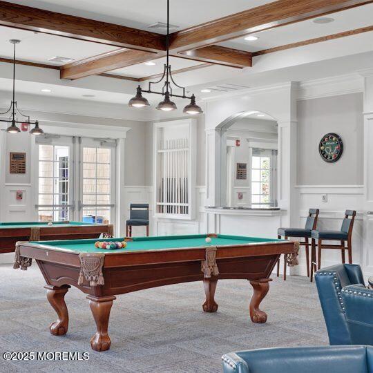 21 Aurora Circle Barnegat, NJ 08005 - Photo 72 of 79 a living room with furniture pool table and a chandelier