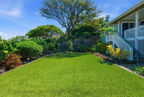 a view of a back yard of the house