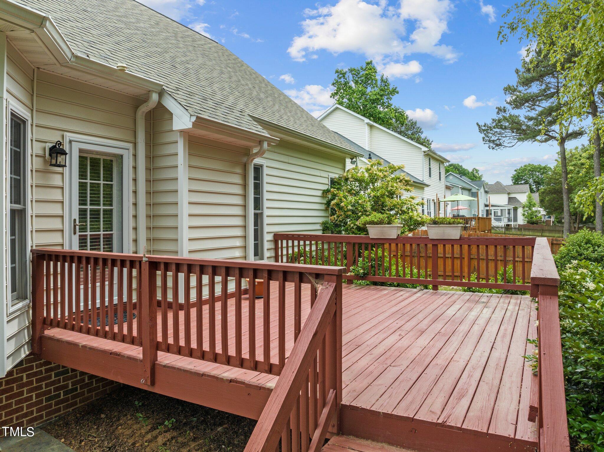 604 Middle Bridge Road Wake Forest, NC 27587 - Photo 31 of 48 a view of a wooden deck