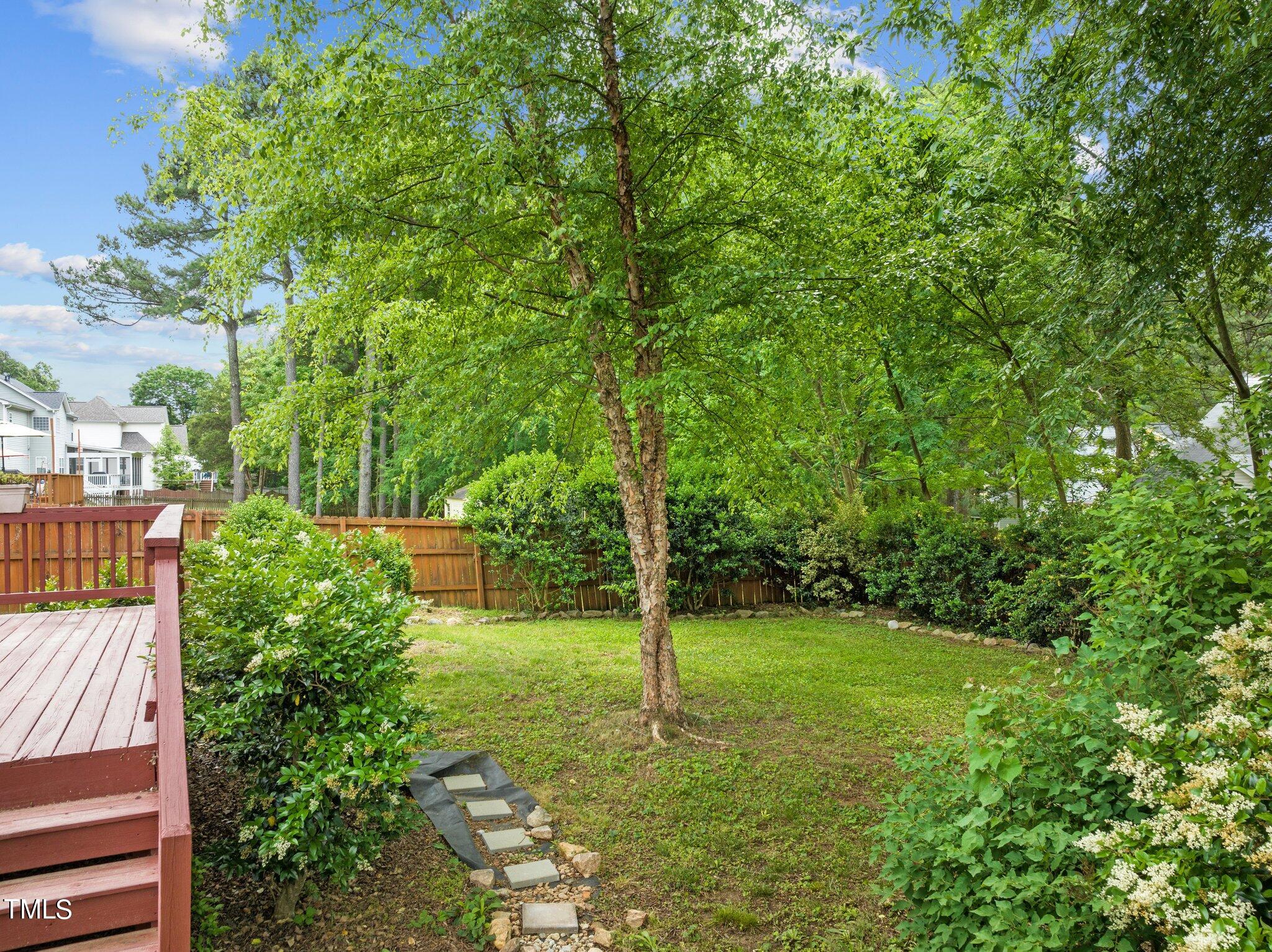 604 Middle Bridge Road Wake Forest, NC 27587 - Photo 40 of 48 a view of a yard with a tree