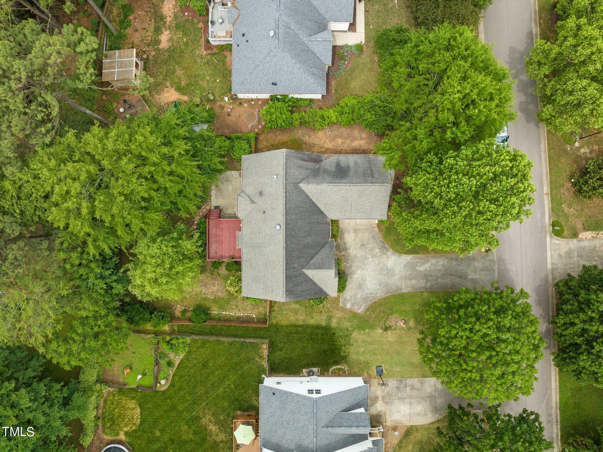 604 Middle Bridge Road Wake Forest, NC 27587 - Photo 44 of 48 an aerial view of a house with a yard basket ball court and outdoor seating