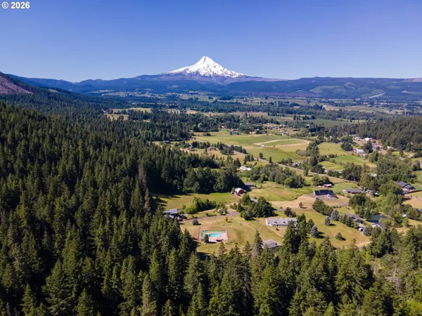 a view of city and mountain