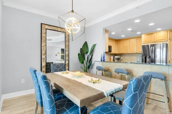 a view of a dining room and livingroom