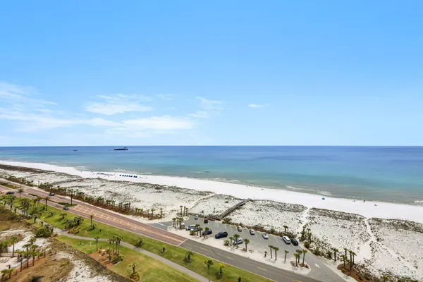 a view of an ocean beach