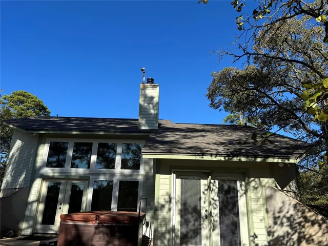 a view of a house with a balcony
