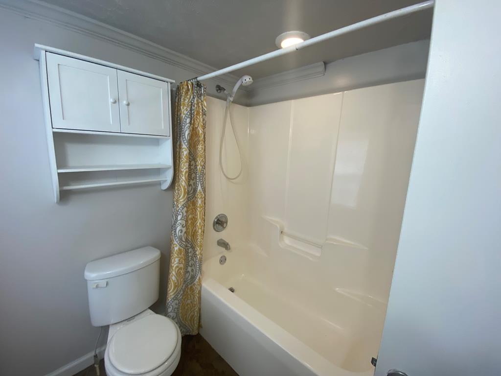 12165 Warm Springs Road Ellerslie, GA 31807 - Photo 15 of 15 a bathroom with a shower a toilet and a tub