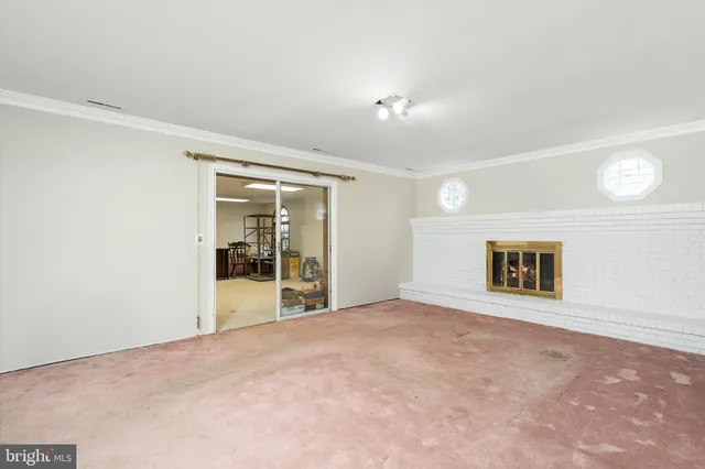 a view of a balcony with wooden floor
