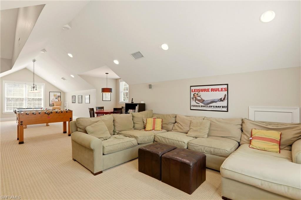 4335 7th Avenue Southwest Naples, FL 34119 - Photo 29 of 49 Carpeted living area with recessed lighting