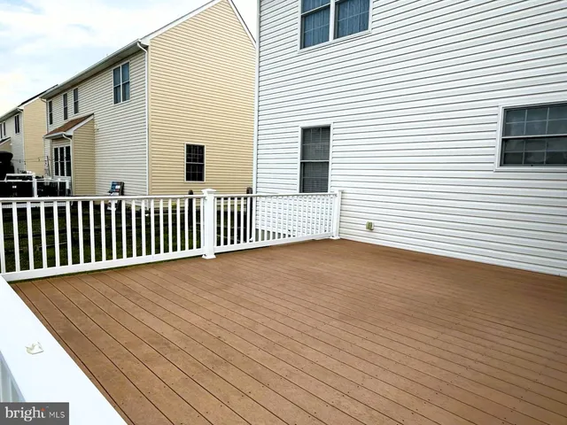 a view of a wooden deck