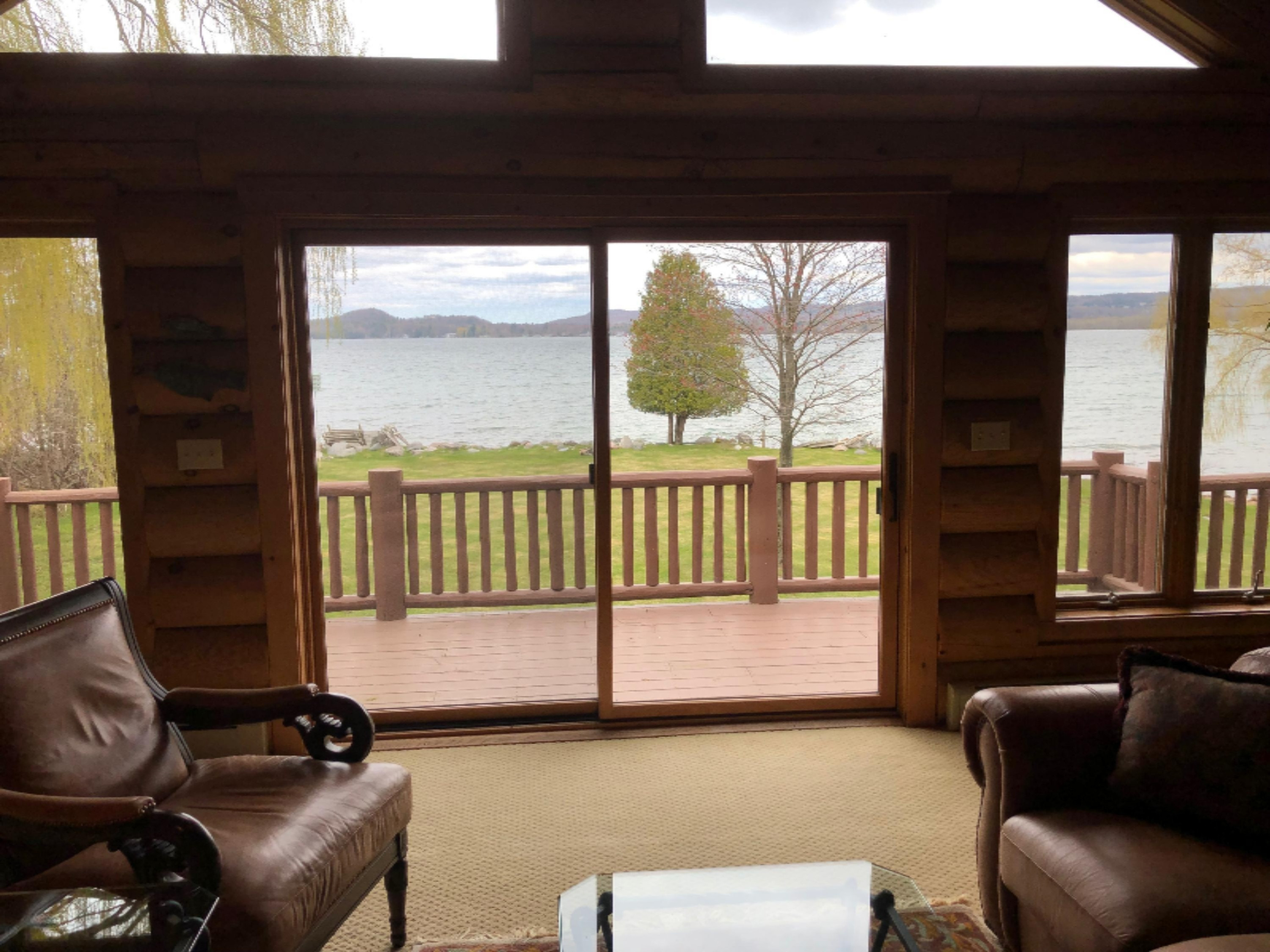 2536 Crescent Beach Road Manistee, MI 49660 - Photo 11 of 55 Sliding Glass Doors out to Large Deck