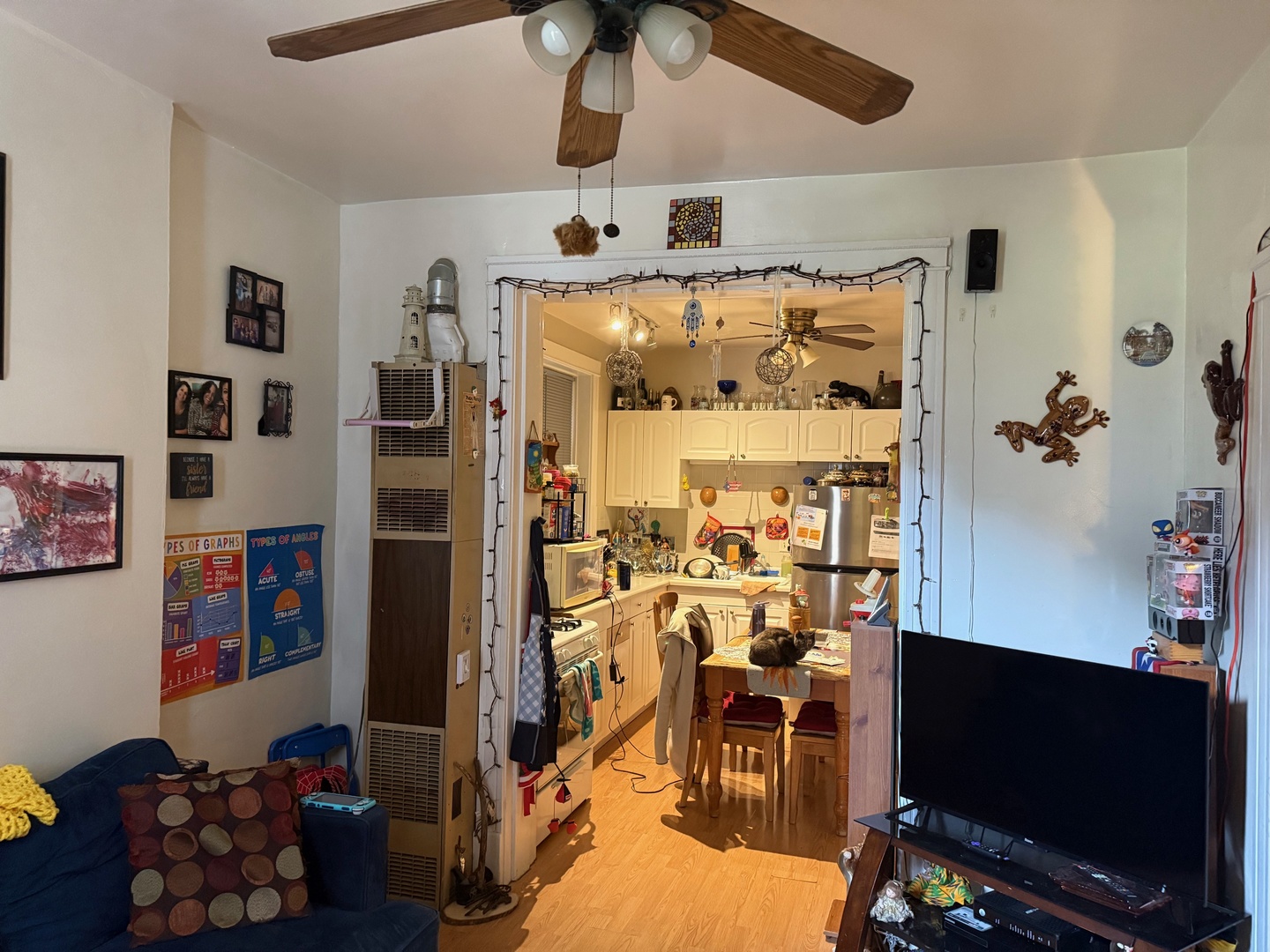 827 North Fairfield Avenue Chicago, IL 60622 - Photo 9 of 55 a view of a livingroom with furniture and a flat screen tv