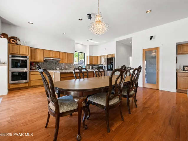 a large kitchen with lots of counter space