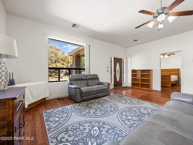 a view of a wooden door