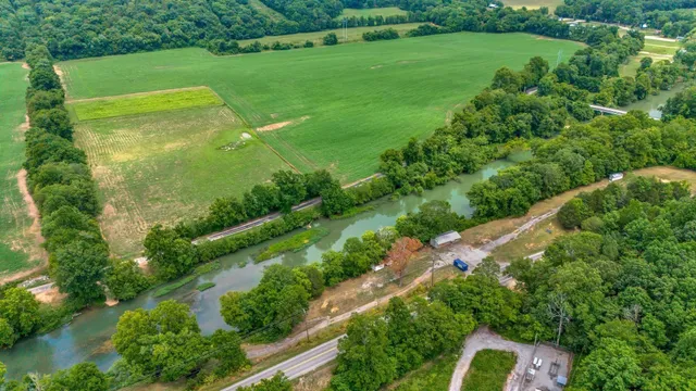 a garden view with a space