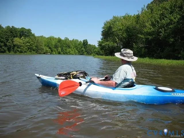 a view of a lake from a outdoor space