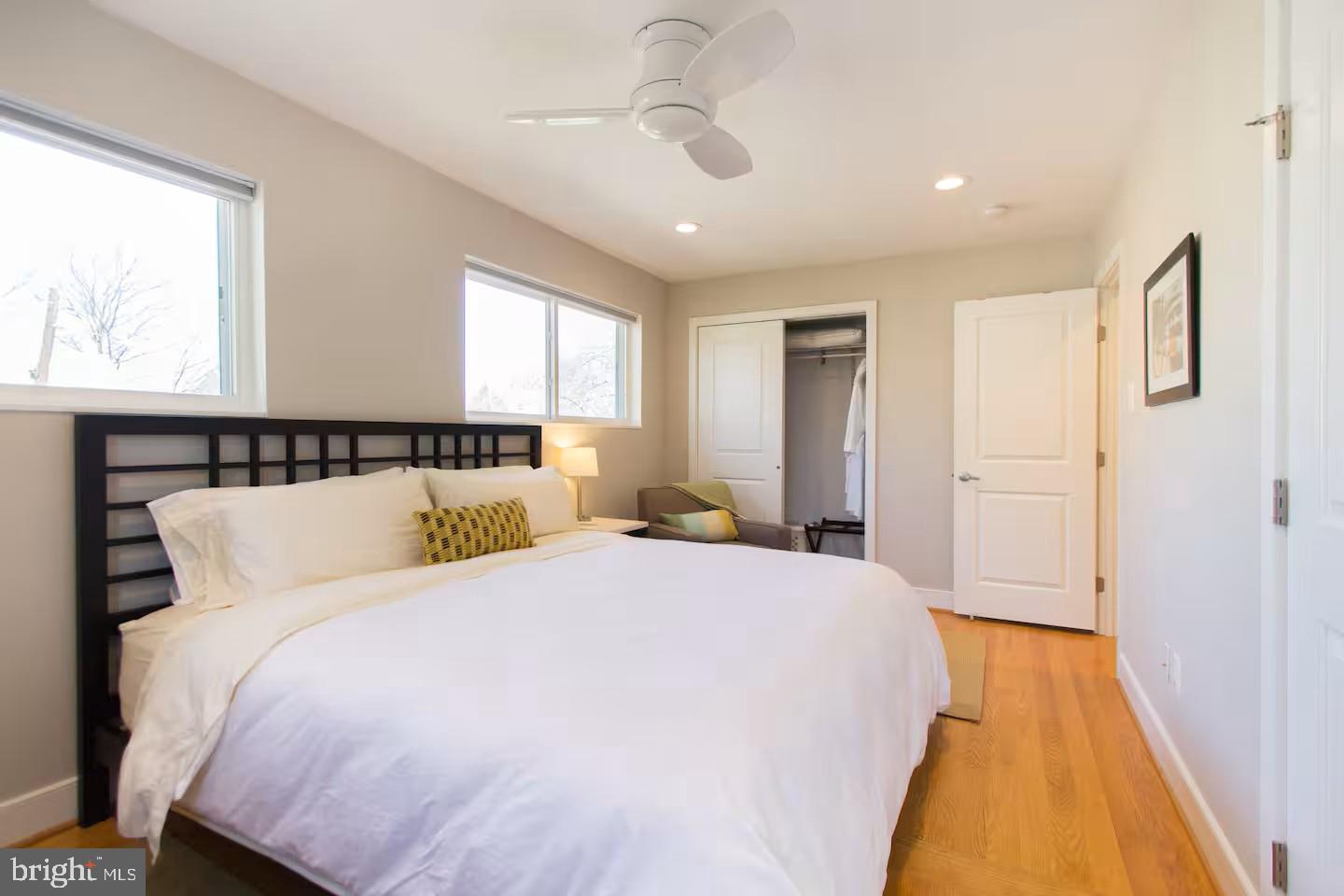 4118 18th Road North Arlington, VA 22207 - Photo 34 of 48 a bedroom with a bed and wooden floor