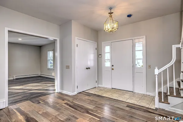 a view of an empty room and window