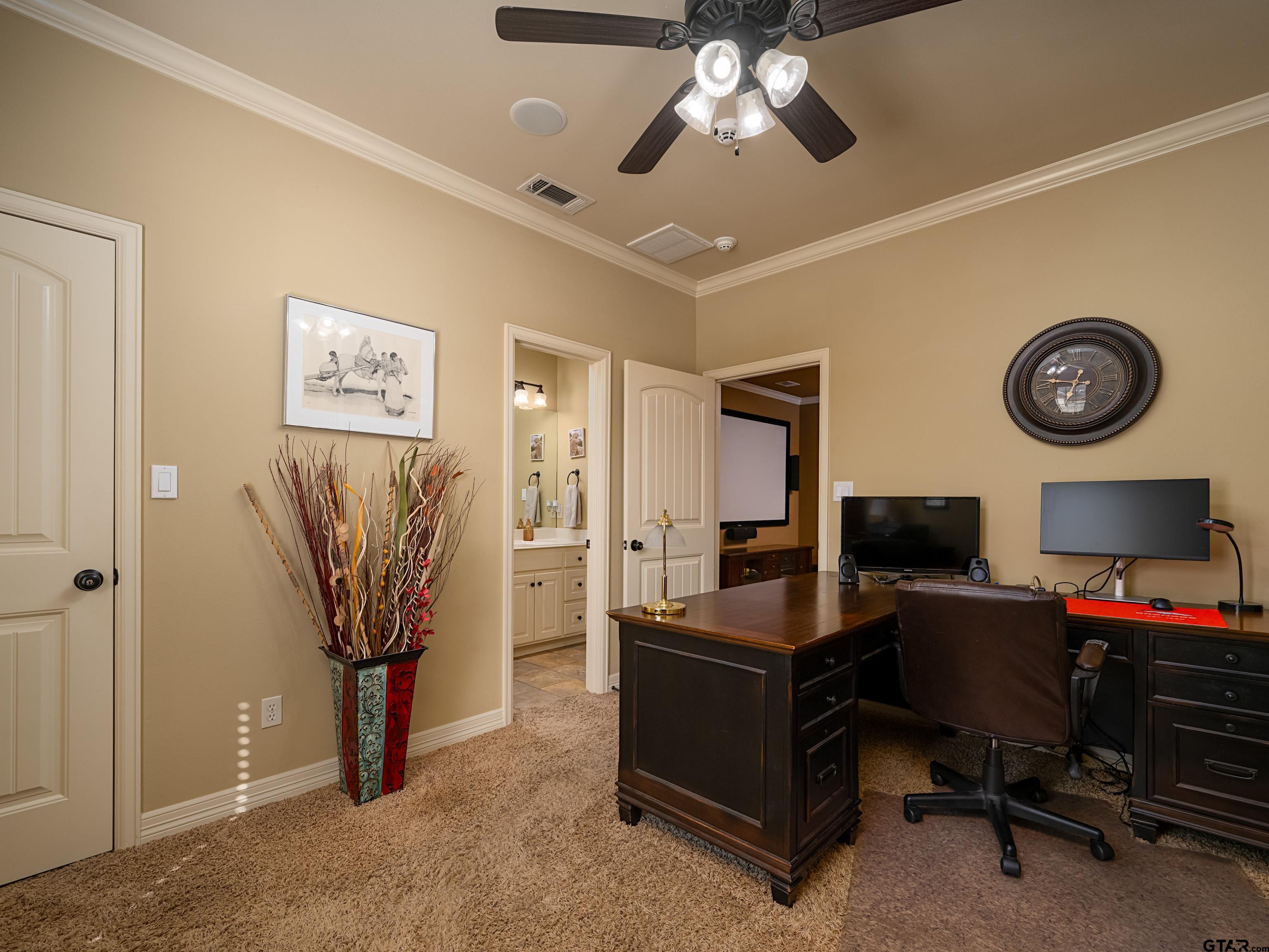 19560 Sandhill Lane Flint, TX 75762 - Photo 24 of 35 a view of a workspace with furniture and a window