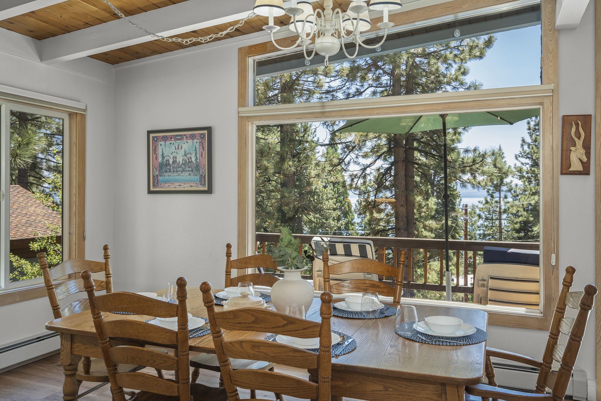 20 Observation Drive Tahoe City, CA 96145 - Photo 9 of 28 a view of a dining room with furniture window and outside view