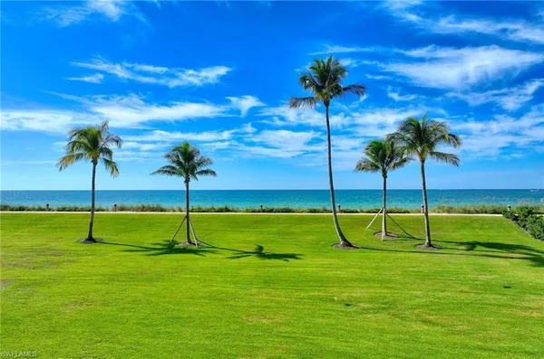 a view of swimming pool with a garden