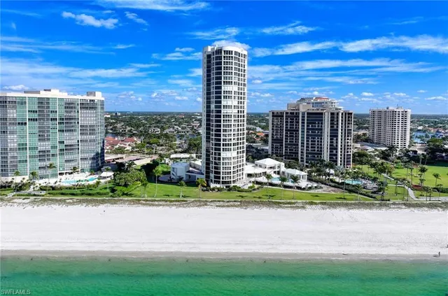 a view of a city with tall buildings