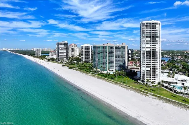 a view of a city with tall buildings