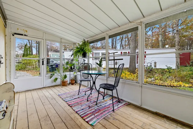 a outdoor view with a sitting space