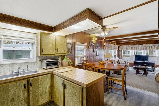 a kitchen that has a cabinets and a stove