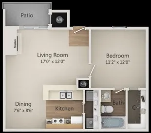 a kitchen with a sink and a refrigerator