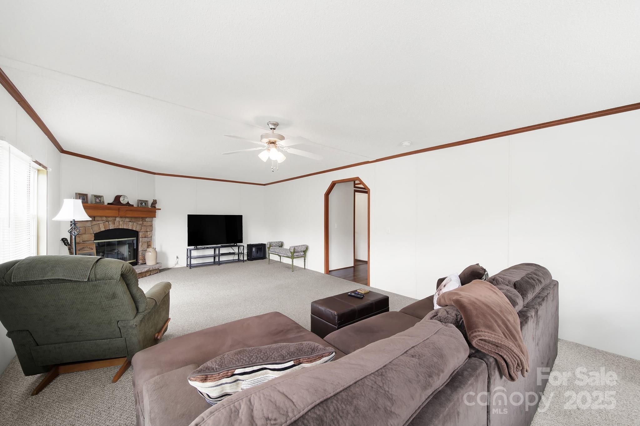 1981 State Rd S-29-616 Heath Springs, SC 29058 - Photo 29 of 39 a living room with furniture a couch and a flat screen tv